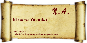 Nicora Aranka névjegykártya